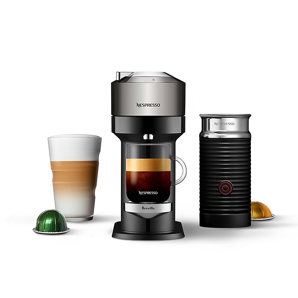 Nespresso By Breville Vertuo Next Classic Coffee/espresso Maker Bundle Chrome