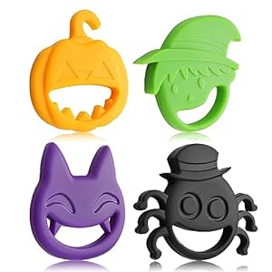 halloween gifts for babies | Orange Pumpkin Silicone Teething Toy