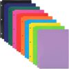 EOOUT 10 Colorful Plastic File Folders with Pockets