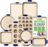 NutriChef 10-Piece Nonstick Bakeware Set with Silicone Handles