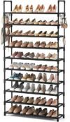 VTRIN 10-Tier Tall Shoe Rack, 50 Pairs