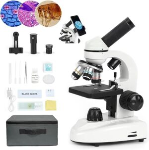 LaMulaAuto 100X-2000X Dual LED Microscope Kit