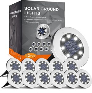 INCX 12 Pack Outdoor Waterproof Solar Garden Lights