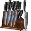 Piklohas 17-Piece Kitchen Knife Set with Block