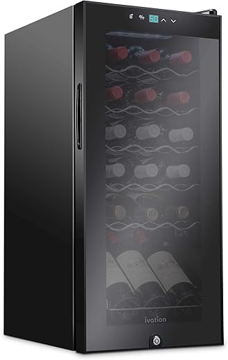 Ivation 18 Bottle Wine Cooler with Lock