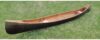 Old Modern Handicrafts 18′ Dark Stained Wooden Canoe