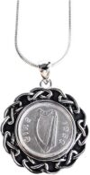Worldcoincufflinks 1950 Irish Threepence Pendant Cufflinks