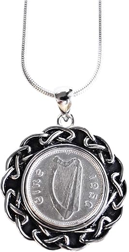 Worldcoincufflinks 1950 Irish Threepence Pendant Cufflinks