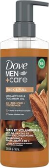 DOVE MEN + CARE 2-in-1 Shampoo + Conditioner Sandalwood & Cardamom, 17.5 oz