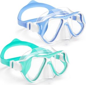 Freela 2 Pack Kids Swim Goggles with Nose Cover