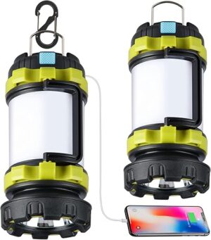 BOBKID 2 Pack Rechargeable LED Camping Lanterns