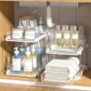 Delamu 2-Tier Under Sink Organizers with Dividers