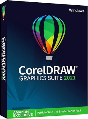 Corel 2021 Graphic Design Software with Brush Pack [PC Disc]
