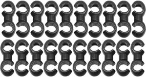 COOLWHEEL 20Pcs Rotating S-Hook Bike Cable Clips