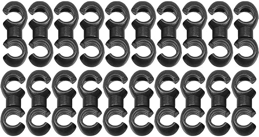 COOLWHEEL 20Pcs Rotating S-Hook Bike Cable Clips