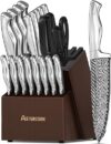 Astercook 21-Piece German Stainless Steel Knife Set