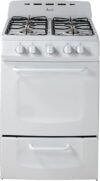 Avanti 24″ White Gas Range Oven with Solid Door