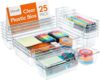 Lifewit 25 PCS Clear Plastic Drawer Organizer Set