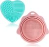 punkten 2pcs Makeup Brush Cleanser Mat