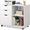 DEVAISE 3-Drawer Mobile Wood File Cabinet