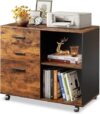 DEVAISE 3-Drawer Mobile Wood Filing Cabinet