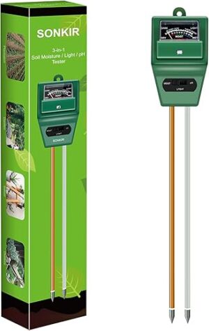 SONKIR 3-in-1 Soil pH/Moisture/Light Tester