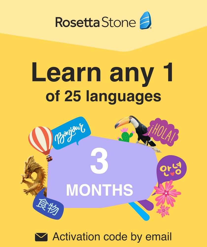 Rosetta Stone 3-Month Language Learning Subscription | PC/MAC/iOS/Android
