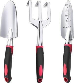 Fosiweelo 3-Piece Aluminum Garden Tool Set