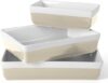 Martha Stewart 3 Piece Grey Stoneware Bakeware Set