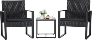 Flamaker 3-Piece Outdoor Wicker Patio Set