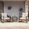 LAUSAINT HOME 3-Piece Rocking Patio Bistro Set