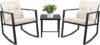 Devoko 3 Piece Wicker Rocking Bistro Set
