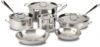 All-Clad 3-Ply Stainless Steel Cookware Set, 10-Piece