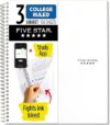 Five Star 3 Subject College Ruled Spiral Notebook