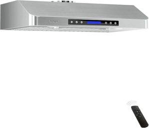 EKON KITCHEN EXPERT 30″ Stainless Steel Under Cabinet Range Hood, 900 CFM