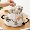 GGIANTGO 360° Rotating 9-Slot Desk Organizer