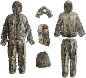 LYLPYHDP 3D Leafy Camo Ghillie Hunting Suit