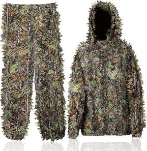 Favuit 3D Leafy Camo Ghillie Suit for Hunting