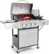 Captiva Designs 4-Burner Propane BBQ Grill, 42,000 BTU