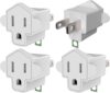 JACKYLED 4 Pack ETL Grounding Outlet Adapter