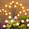 NFEVER 4 Pack Firefly Solar Garden Lights