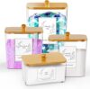 COAZEX 4 Pack Laundry Pods and Dryer Sheet Containers