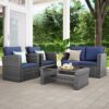 Wisteria Lane 4 Piece Wicker Patio Furniture Set