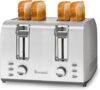 Runnatal 4 Slice Stainless Steel Extra-Wide Toaster