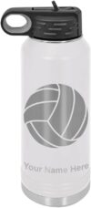 LaserGram 40oz Personalized Volleyball Water Bottle