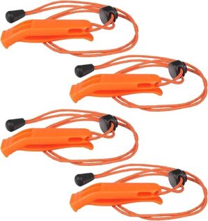 Eayson 4PCS Loud Whistles with Adjustable Lanyard