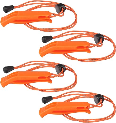 Eayson 4PCS Loud Whistles with Adjustable Lanyard