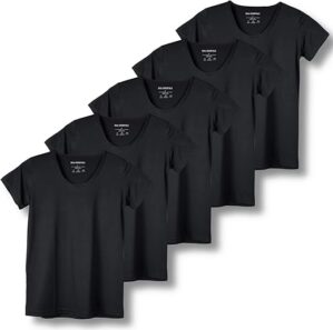 Real Essentials 5-Pack Women’s Dry Fit Athletic T-Shirts