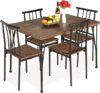 Best Choice Products 5-Piece Modern Wood Metal Dining Set