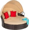 Best Choice Products 5-Piece Modular Patio Wicker Daybed Set